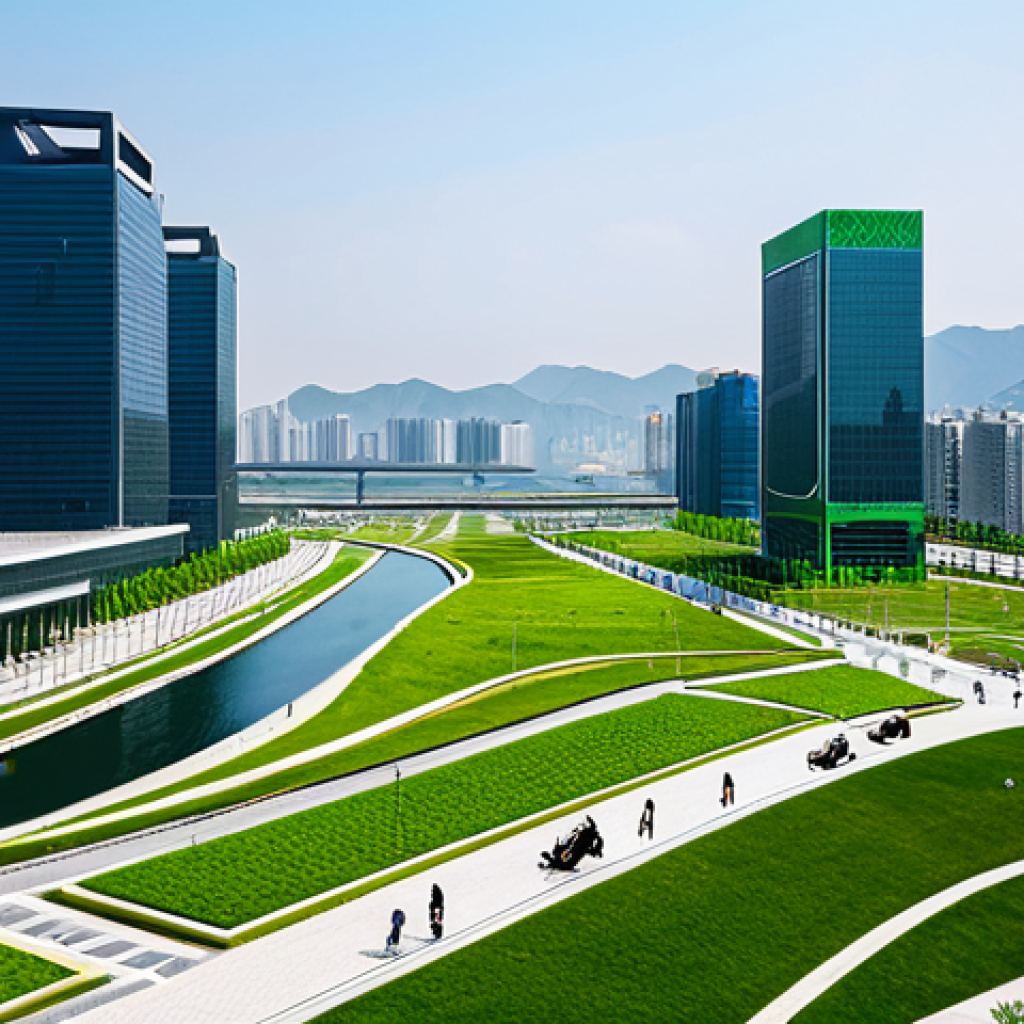 경기도 신도시 정보 - Modern Cityscape**
"A stunning aerial view of Songdo, South Korea, showcasing its innovative urban ...