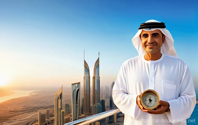 부동산 투자 리스크 관리 - **Prompt 1: The Visionary Navigator**
    A wise, well-dressed Arab businessman, appearing to be in ...