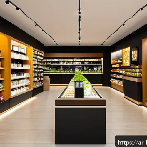 상가 공실률 줄이는 방법 - A modern retail store interior designed for an Arabic-speaking local market, showcasing bright, warm...